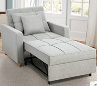 Esright 40 Inch Sofa Bed 3-in-1 Convertible Chair