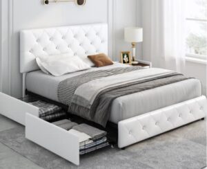 Keyluv Modern Upholstered Bed Frame